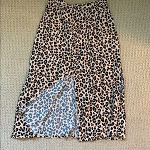 Cheetah midi skirt